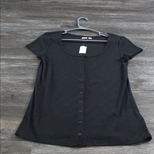 GAP button up black shirt